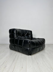 Kashima_Lounge_Chair_and_Rare_XL_Ottoman_by_Michel_Ducaroy_for_Ligne_Roset,_Black_Leather,_France,_1981