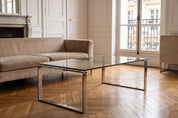 Danish_Modern_Glass_and_Chrome_Coffee_Table_with_Sled_Base,_1990s