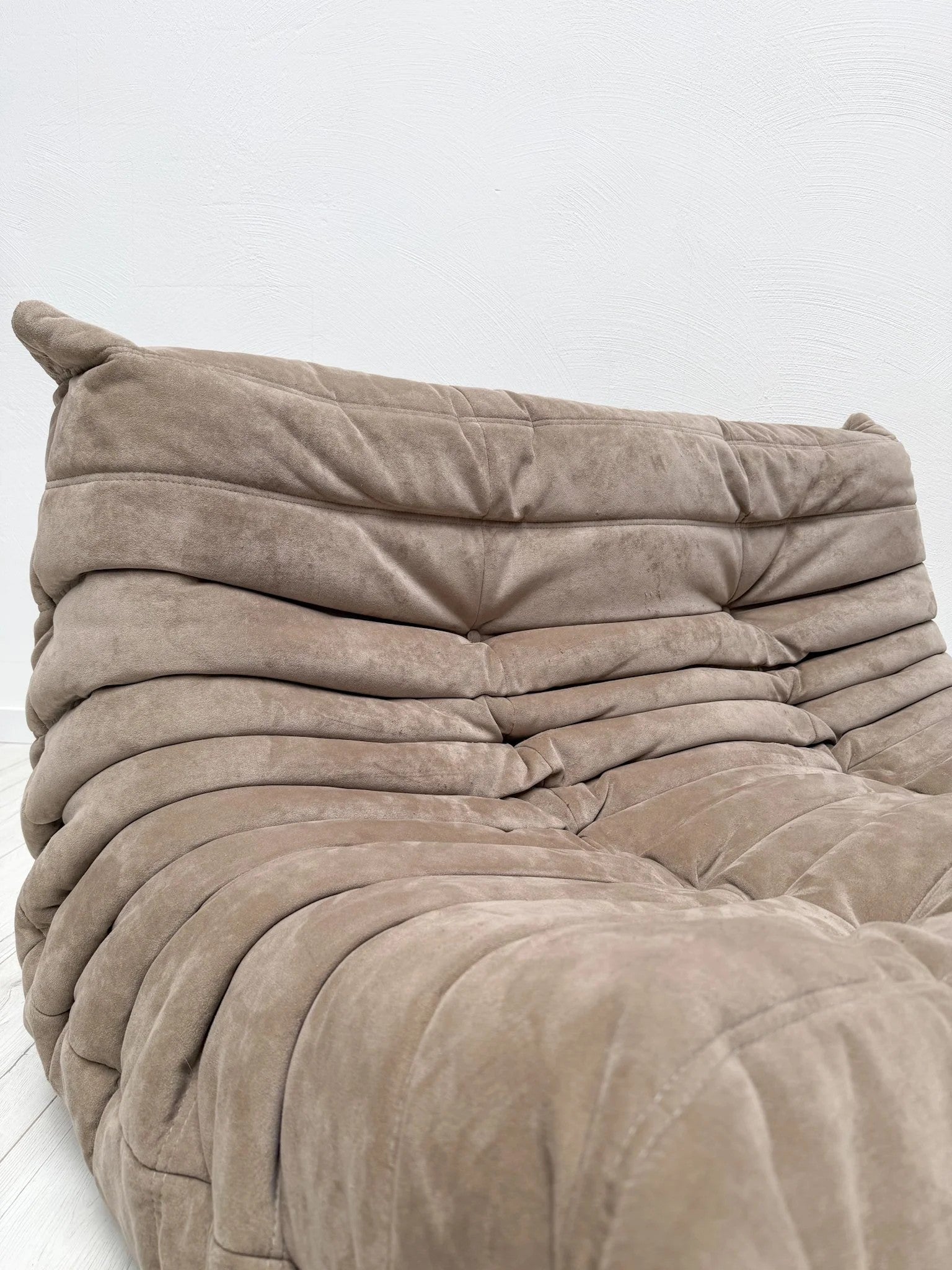Togo_2-Seater_Sofa_by_Michel_Ducaroy_for_Ligne_Roset,_Original_Taupe_Alcantara,_France,_1995