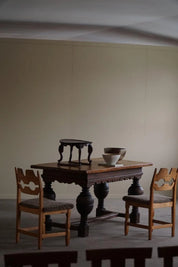 19th_Century_Antique_Baroque_Dining_/_Desk_Table_in_Oak,_Danish_Cabinetmaker