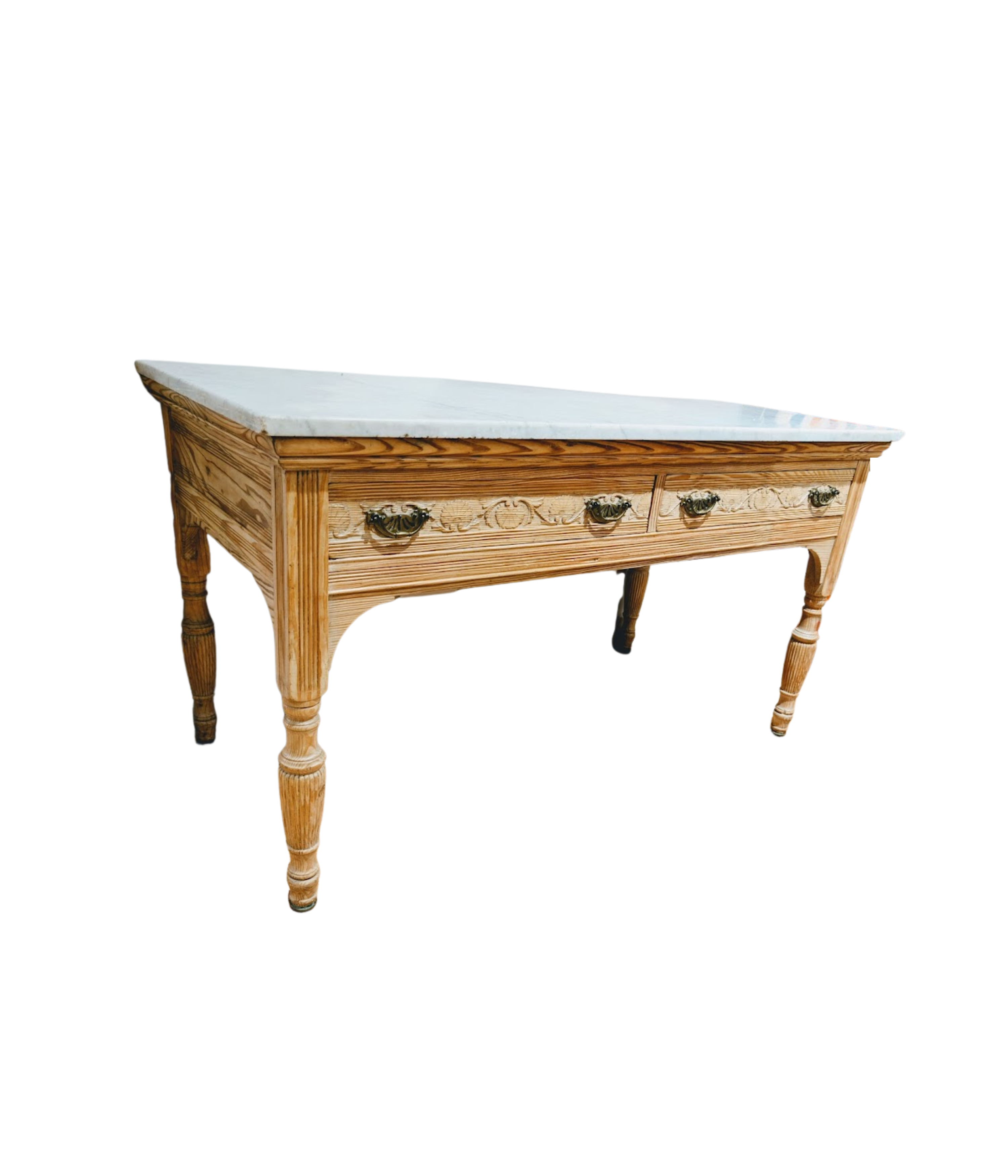 19th_Century_Marble_Top_Pitch_Pine_Console_Table_by_John_Reid_&_Sons