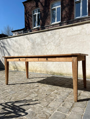 Collapsile_20th_century_solid_wood_handmade_farmhouse_table.