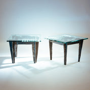 Set_of_2_Brutalist_Steel_Side_Tables_with_Etched_Glass_Safari_Motifs,_Unique_Art_Tables,_1970s