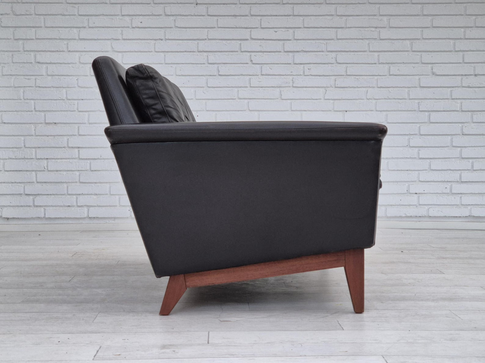 2-Seater_Sofa,_Upholstered_Seating_&_Wood_Base,_1970s_Denmark