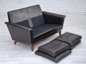 2-Seater_Sofa,_Upholstered_Seating_&_Wood_Base,_1970s_Denmark