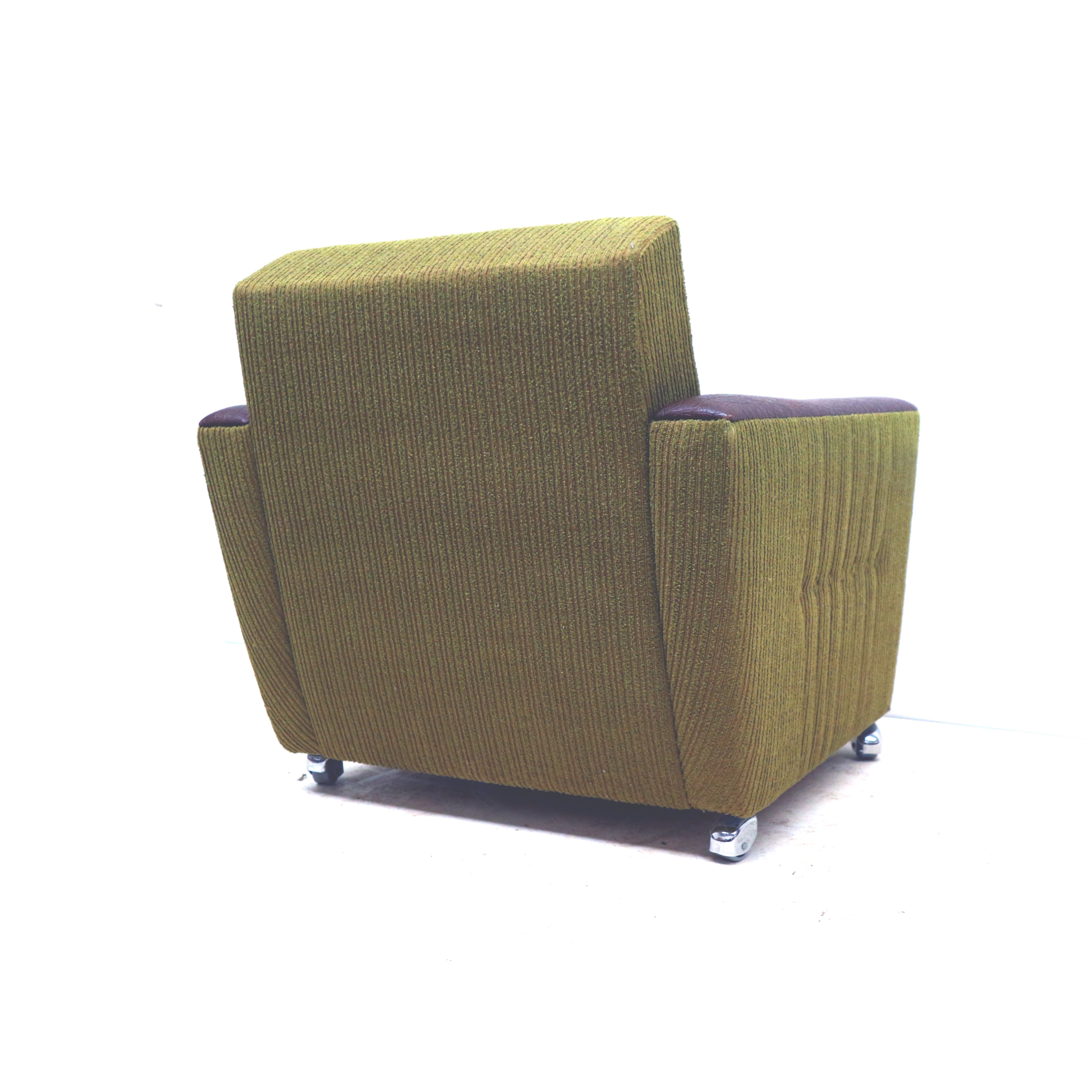 Set_of_2_Mid_Century_Armchairs_with_Leather_Armrests_and_Castors,_1950s–1960s