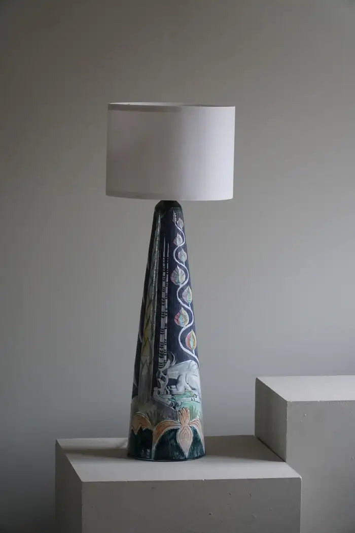 Marian Zawadzki Oryx Unique Floor Lamp, Tilgmans Ceramics, Sweden, 1960s