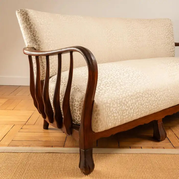 3-Seat_Sofa_by_Ernesto_Valabrega,_Sculptural_Wood_Frame,_Italy_1940