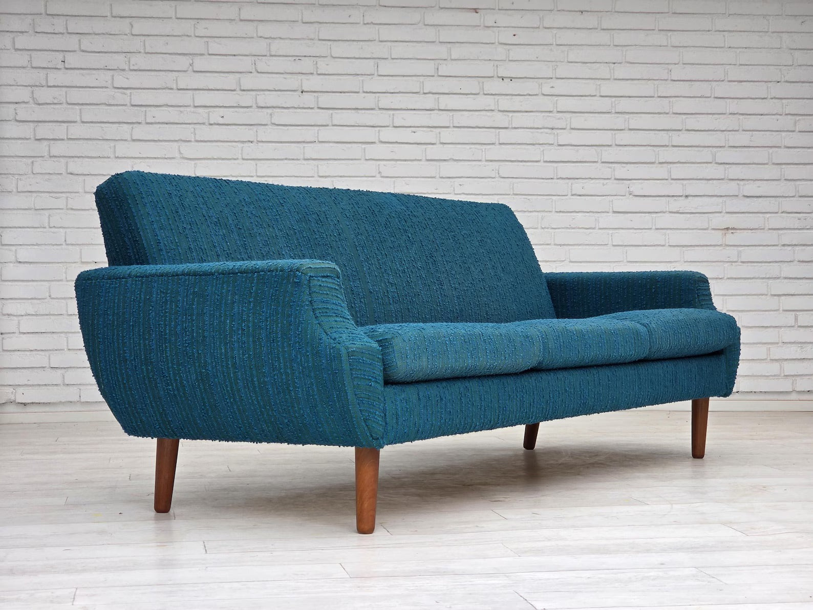 3-Seater_Sofa,_Neutral_Upholstery_&_Wood_Legs,_1970s_Denmark