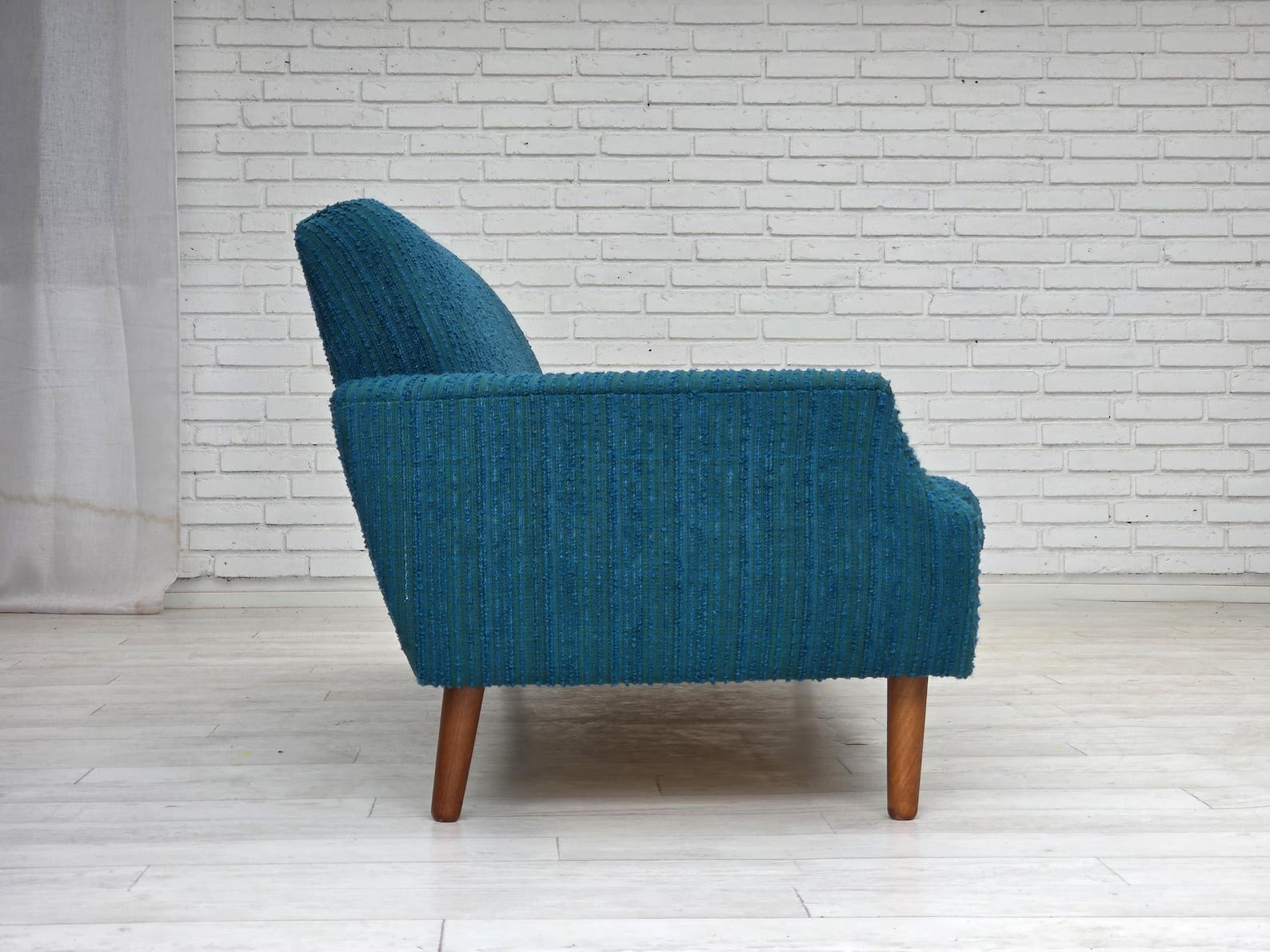 3-Seater_Sofa,_Neutral_Upholstery_&_Wood_Legs,_1970s_Denmark