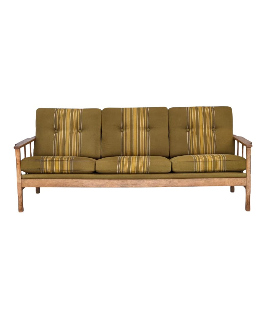 3-Seater_Sofa,_Oak_Frame_&_Wool_Upholstery,_1970s_Denmark