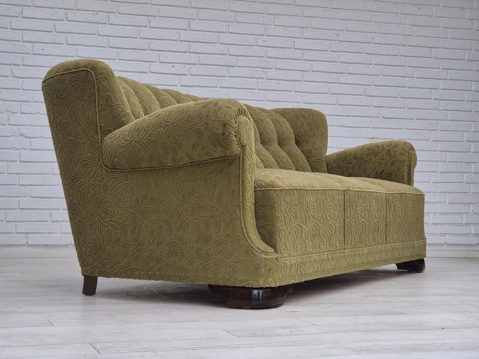 3-Seater_Sofa,_Original_Upholstery_&_Beech_Frame,_1960s_Denmark