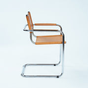 Set_of_4_B34_Cantilever_Dining_Chairs_by_Marcel_Breuer,_Cognac_Saddle_Leather_and_Chrome,_Bauhaus_Design