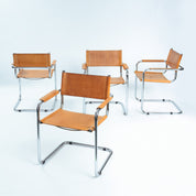Set_of_4_B34_Cantilever_Dining_Chairs_by_Marcel_Breuer,_Cognac_Saddle_Leather_and_Chrome,_Bauhaus_Design