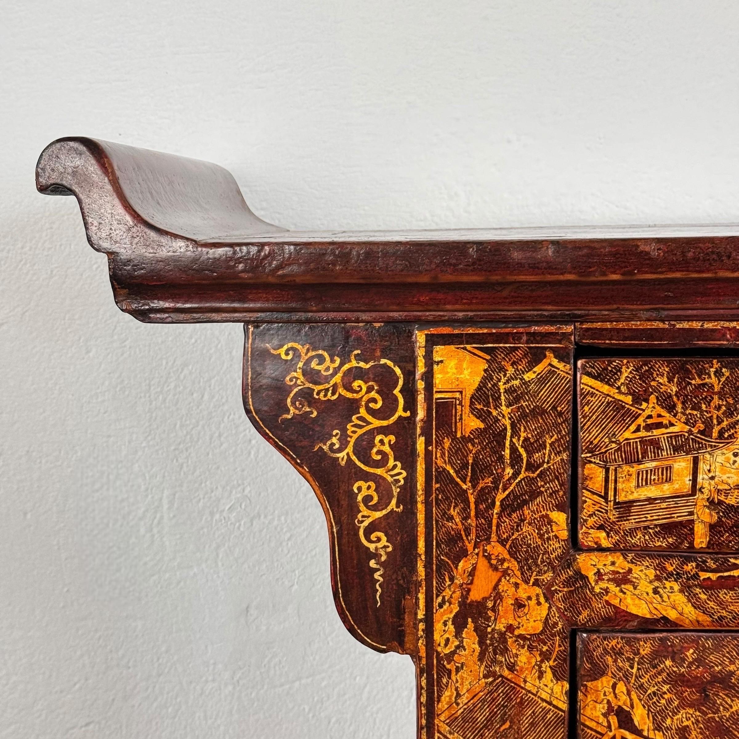 Set_of_2_Qing_Dynasty_Lacquered_Wood_Sideboards,_Antique_Chinese_Furniture,_circa_1870–1880,_China