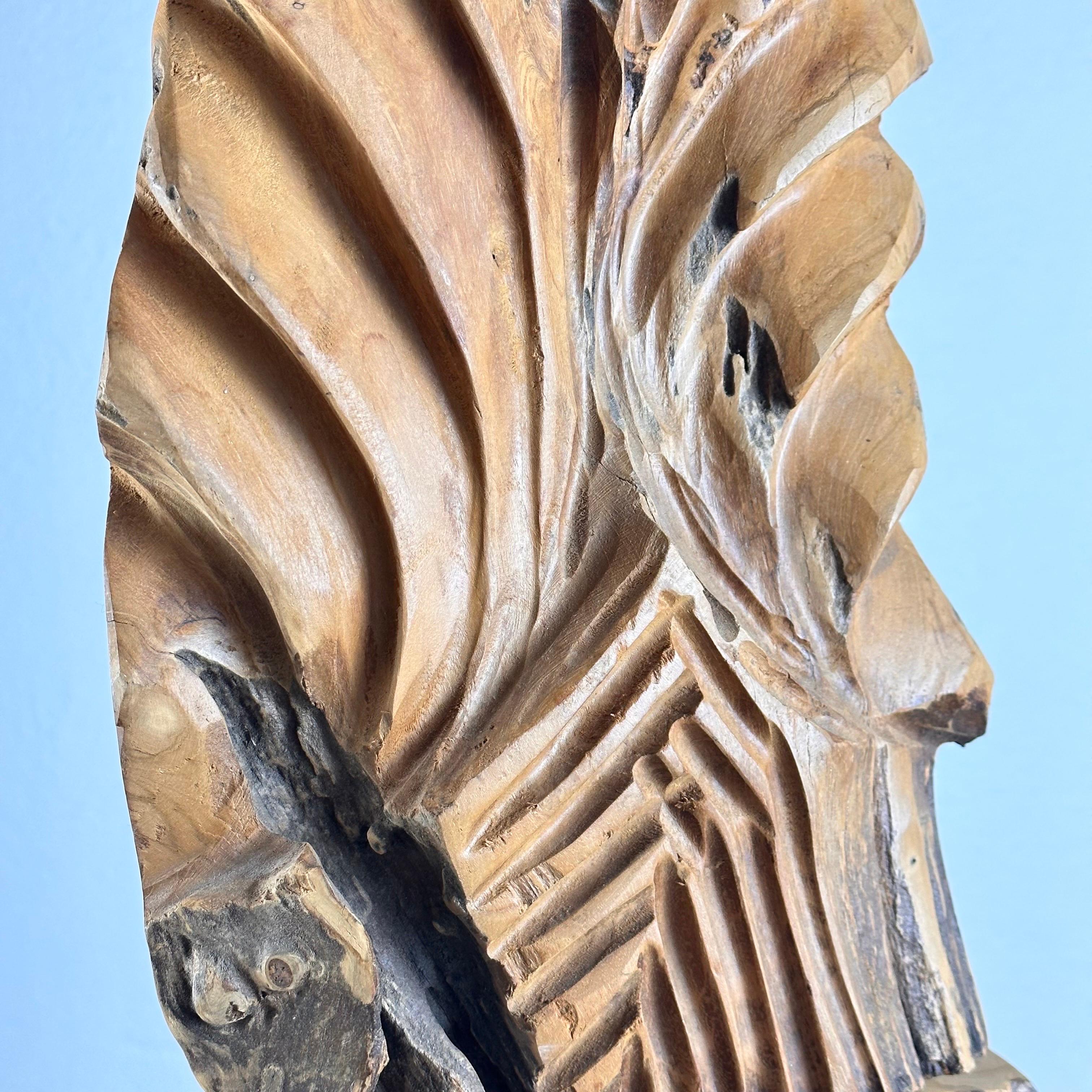 Abstract_Botanical_Sculpture_in_Natural_Ash_Wood,_Italy,_1960s