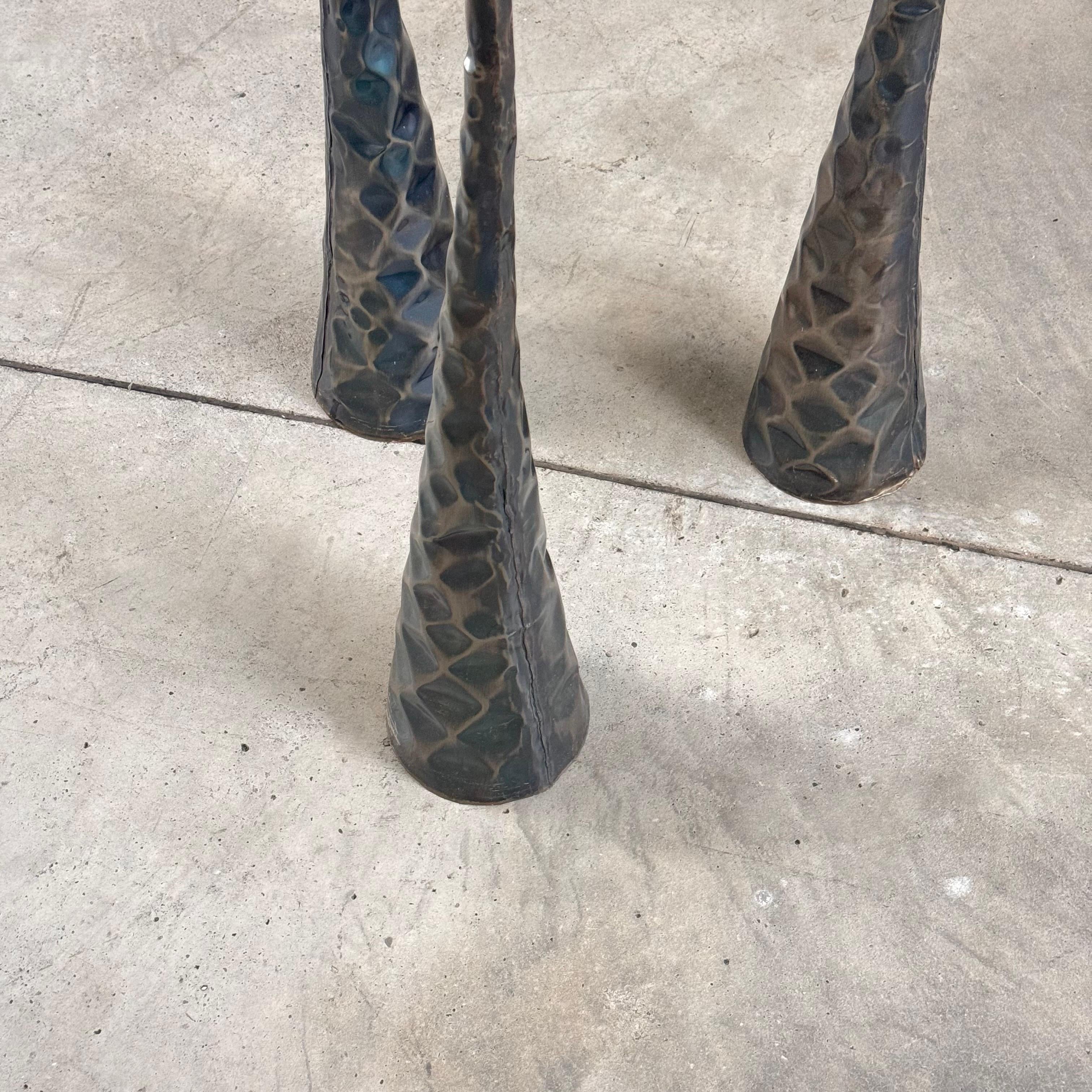 Set_of_3_Sculptural_Burnished_Metal_Floor_Candle_Holders,_Italy,_1980s
