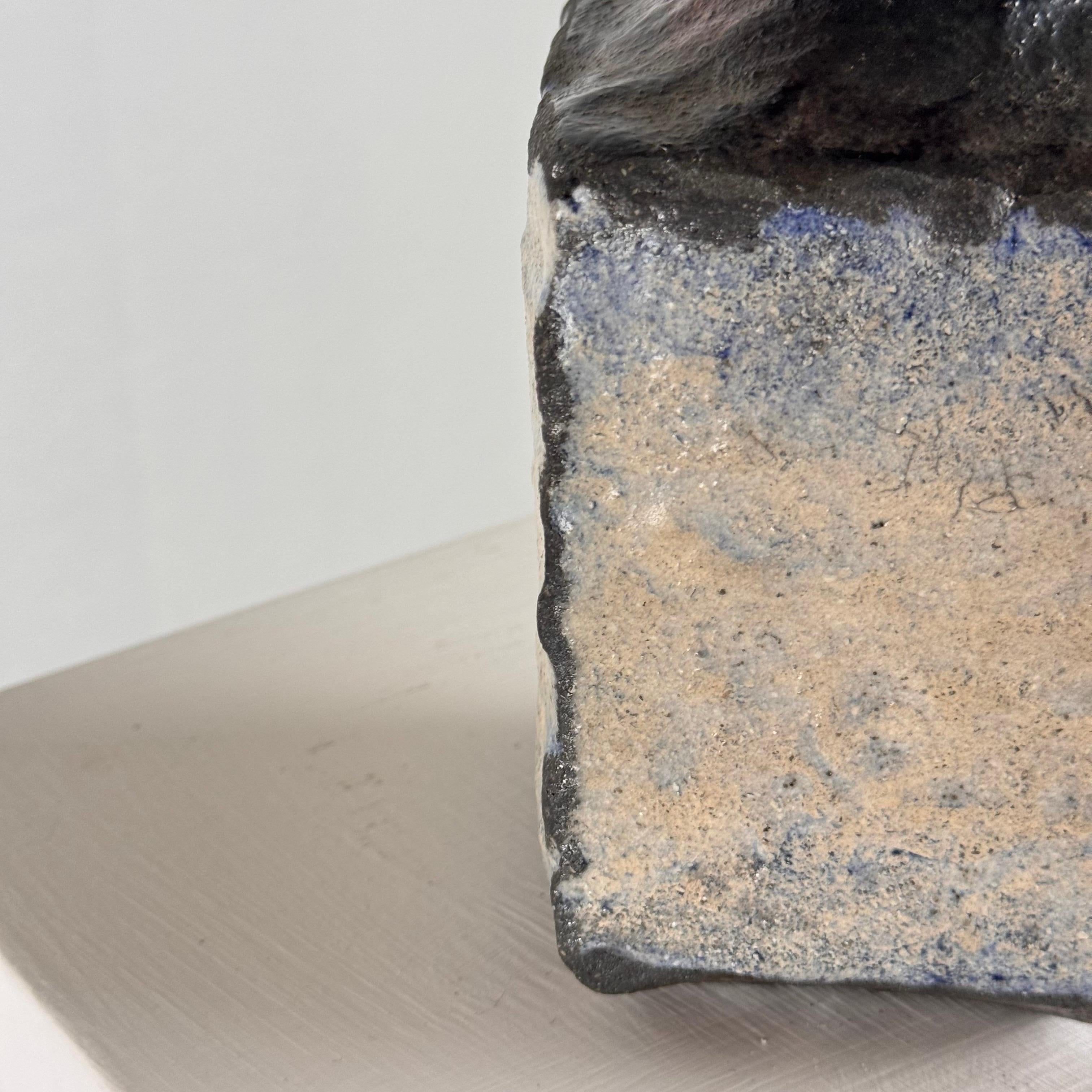 Brutalist_Single-Stem_Raku_Ceramic_Vase,_1970s