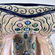 Art_Deco_Hand-Painted_Ceramic_Riser_with_Gem_Motifs_by_Amphora,_Czechoslovakia,_1930s