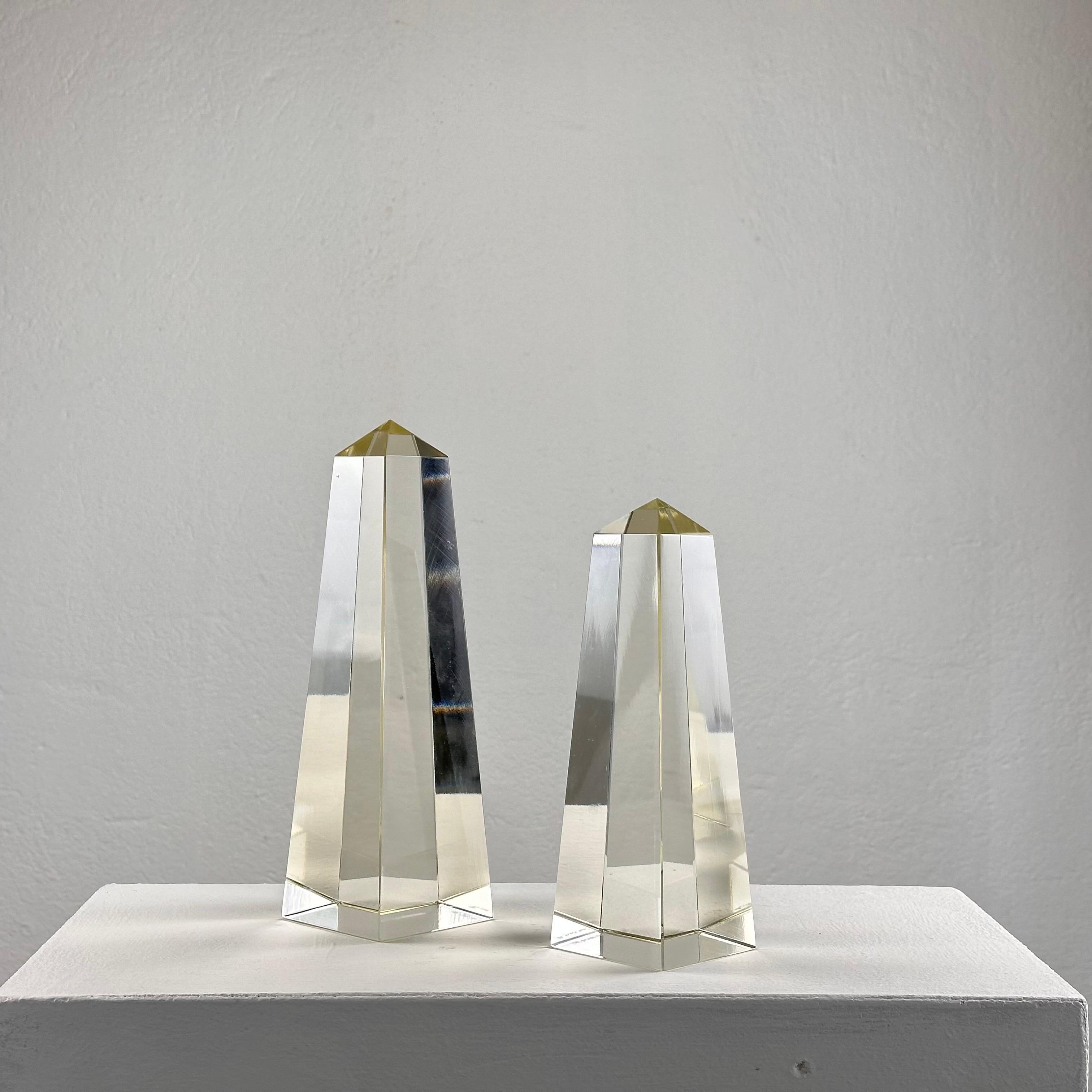 Set_of_2_“Save_Venice_1989”_Decorative_Glass_Obelisks,_1989