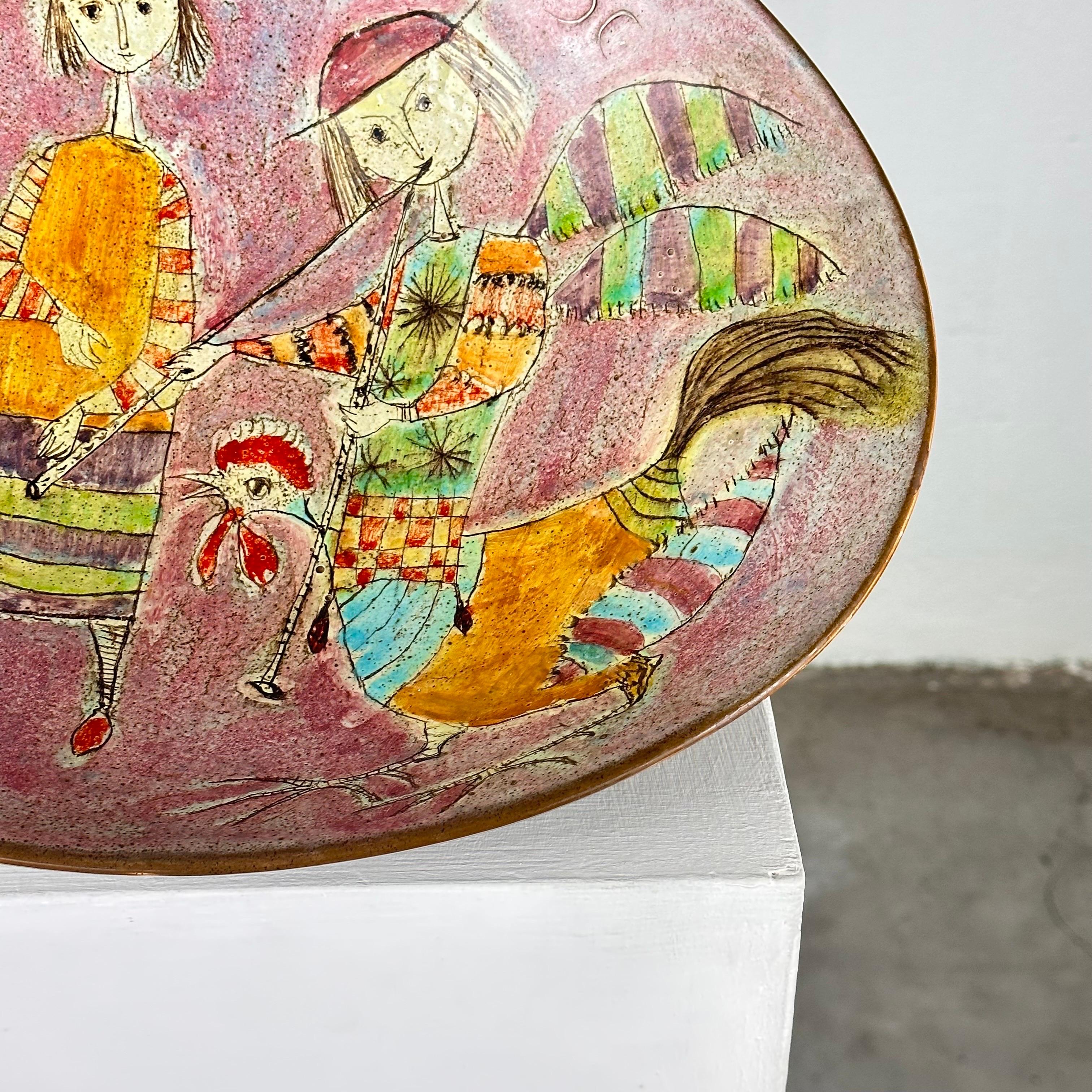 Hand-Painted_Ceramic_Decorative_Plate_by_Baratti_Pesaro,_Italy,_1970s