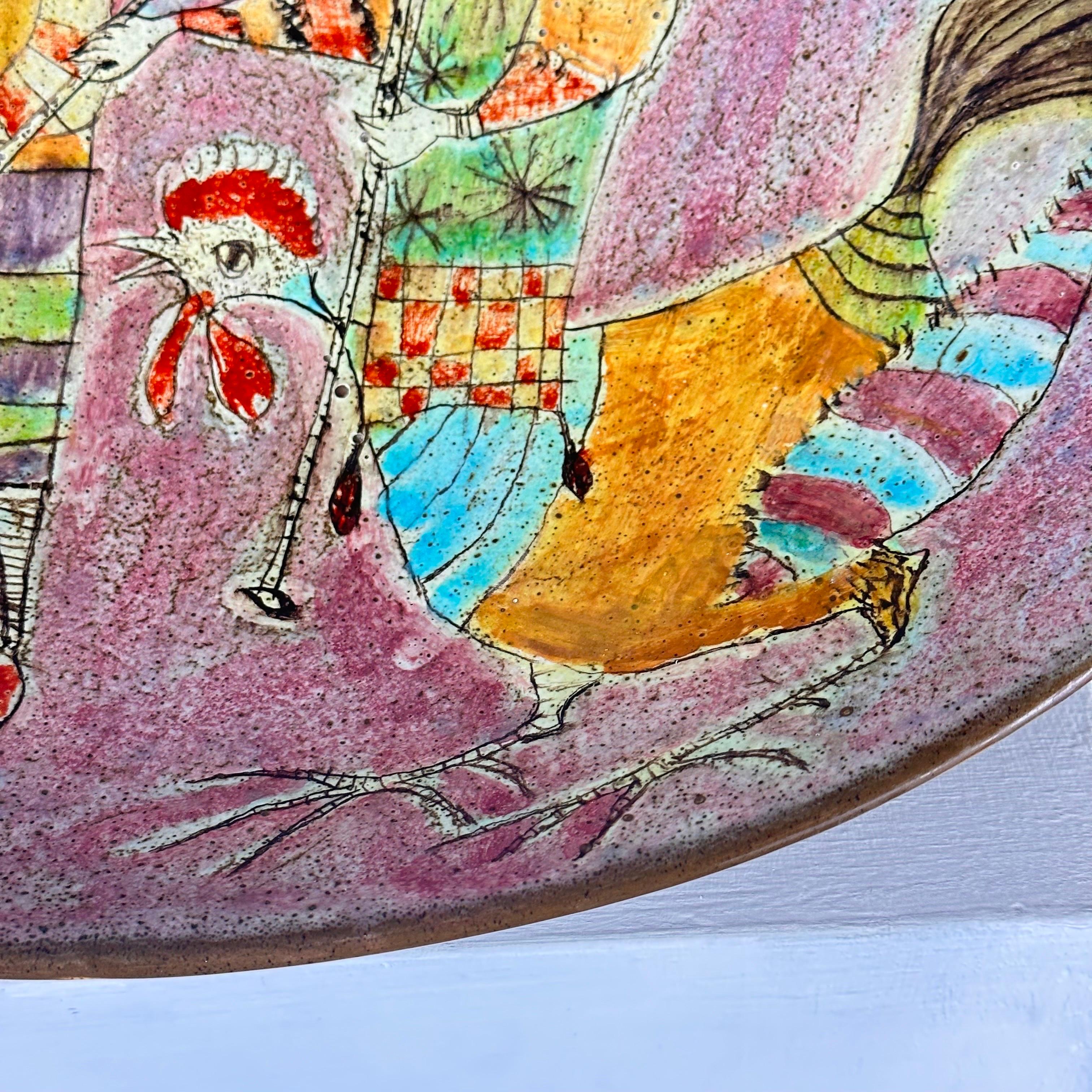 Hand-Painted_Ceramic_Decorative_Plate_by_Baratti_Pesaro,_Italy,_1970s
