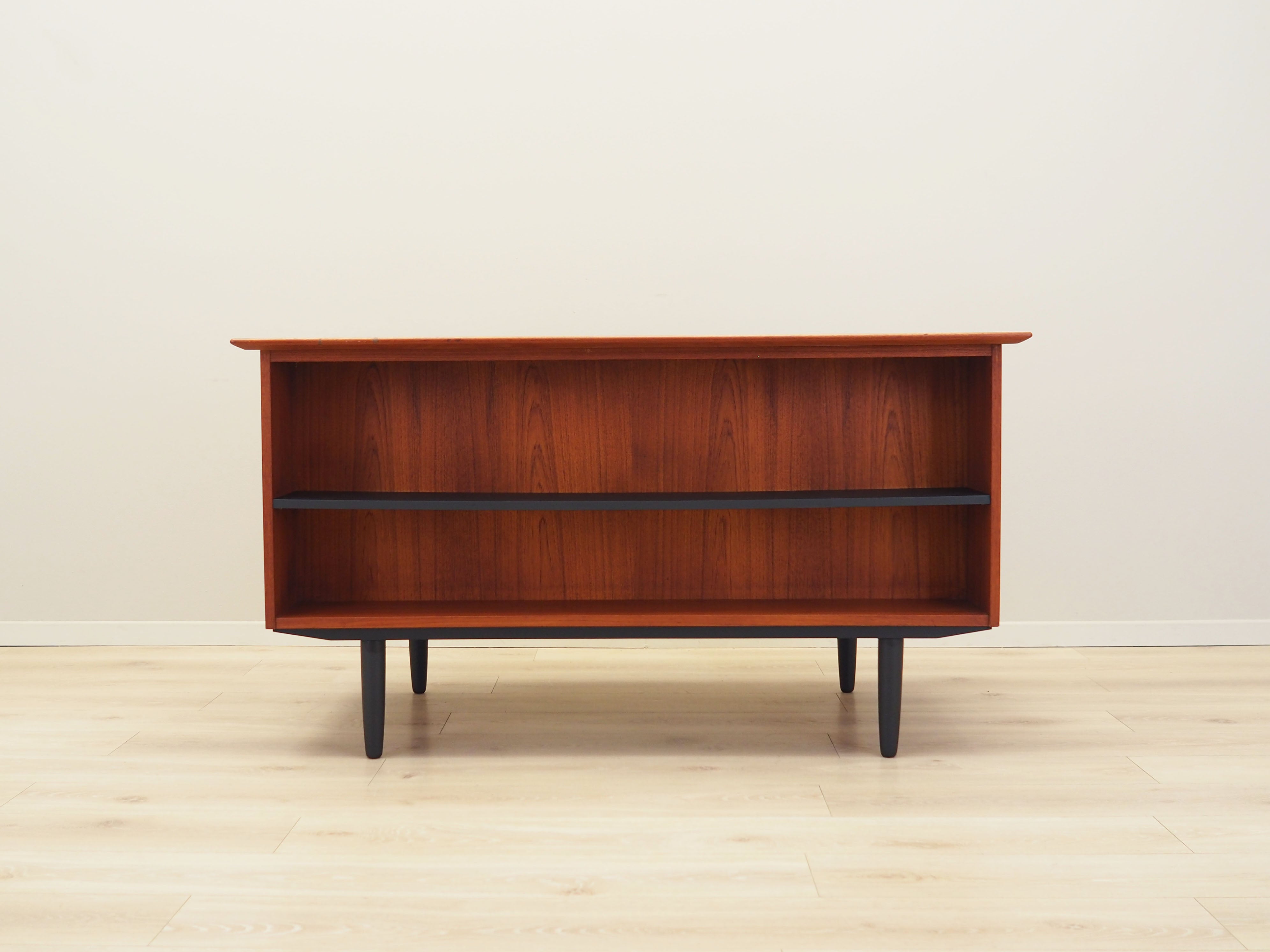 Vintage_Danish_Teak_Executive_Desk_with_Drawers_and_Cabinet,_Black_Wooden_Legs,_1970s