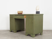 1960s_Danish_Vintage_Desk,_Green_Shabby_Chic_Finish,_Storage_Cabinets_and_Drawers
