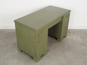 1960s_Danish_Vintage_Desk,_Green_Shabby_Chic_Finish,_Storage_Cabinets_and_Drawers