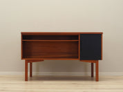 1970s_Danish_Mid-Century_Teak_Executive_Desk,_Five_Drawers,_Storage_Cabinet_and_Rear_Shelf
