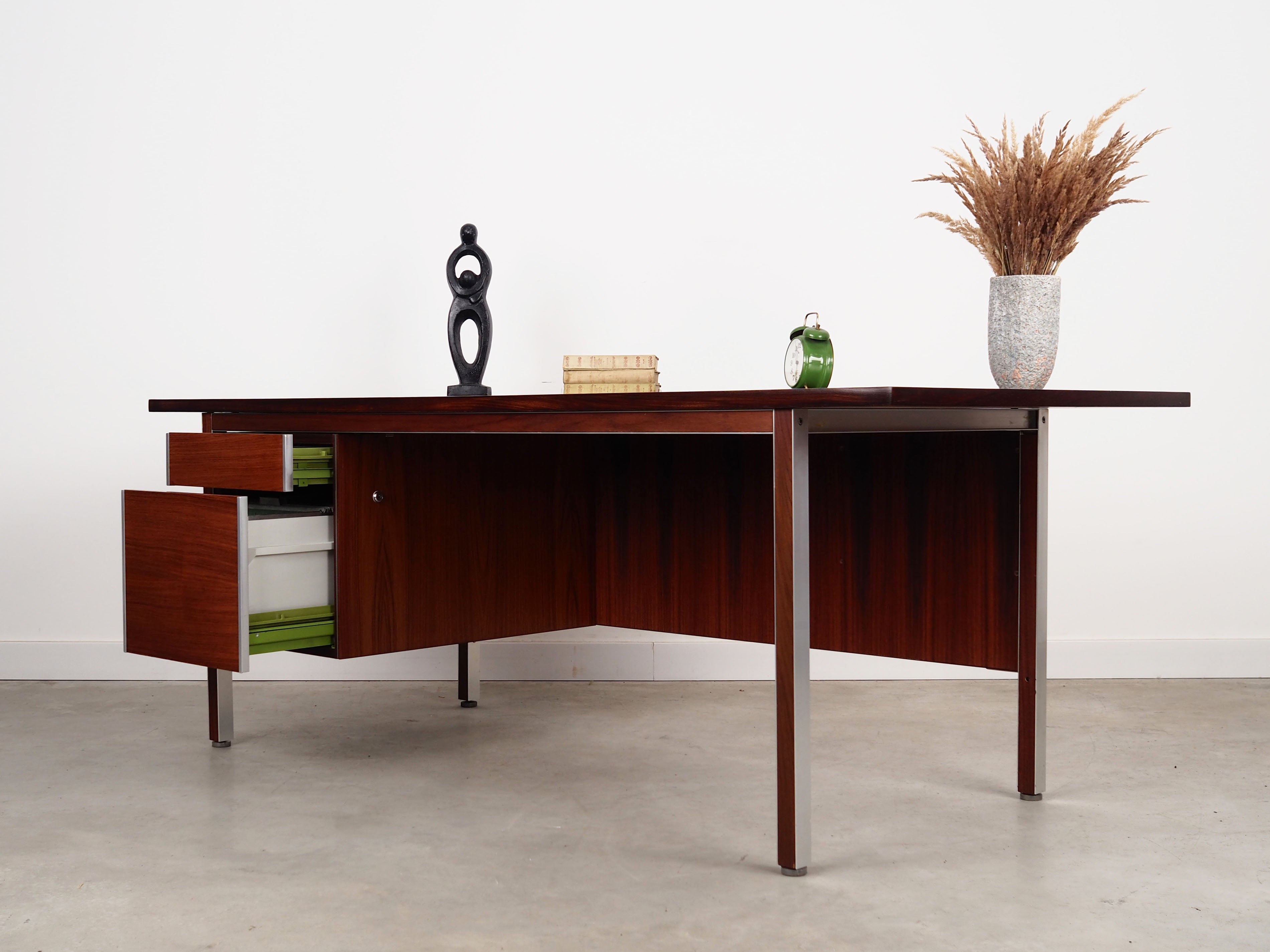 1970s_Danish_Rosewood_Desk_by_Nipu,_Two_Drawers_and_Pull-Out_Storage_Compartments