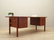 1970s_Swedish_Teak_Executive_Desk_by_Åtvidaberg,_Six_Drawers_and_Two_Pull-Out_Writing_Surfaces