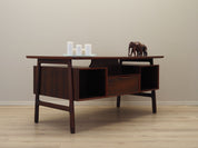 1970s_Danish_Model_75_Rosewood_Executive_Desk_by_Omann_Jun,_Six_Drawers_and_Rear_Bar_Cabinet