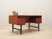 1970s_Danish_Teak_Executive_Desk_with_Four_Drawers,_Rear_Cabinets_and_Solid_Wood_Legs