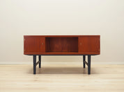 1970s_Danish_Teak_Executive_Desk_with_Four_Drawers,_Rear_Cabinets_and_Solid_Wood_Legs