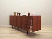 1960s_Danish_Teak_Sideboard_by_Farsø_Møbelfabrik,_Sliding_Doors,_Five_Drawers_and_Adjustable_Shelves