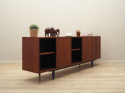 1960s_Danish_Teak_Sideboard_by_Farsø_Møbelfabrik,_Sliding_Doors,_Five_Drawers_and_Adjustable_Shelves