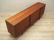 1960s_Danish_Teak_Sideboard_by_Farsø_Møbelfabrik,_Sliding_Doors,_Five_Drawers_and_Adjustable_Shelves