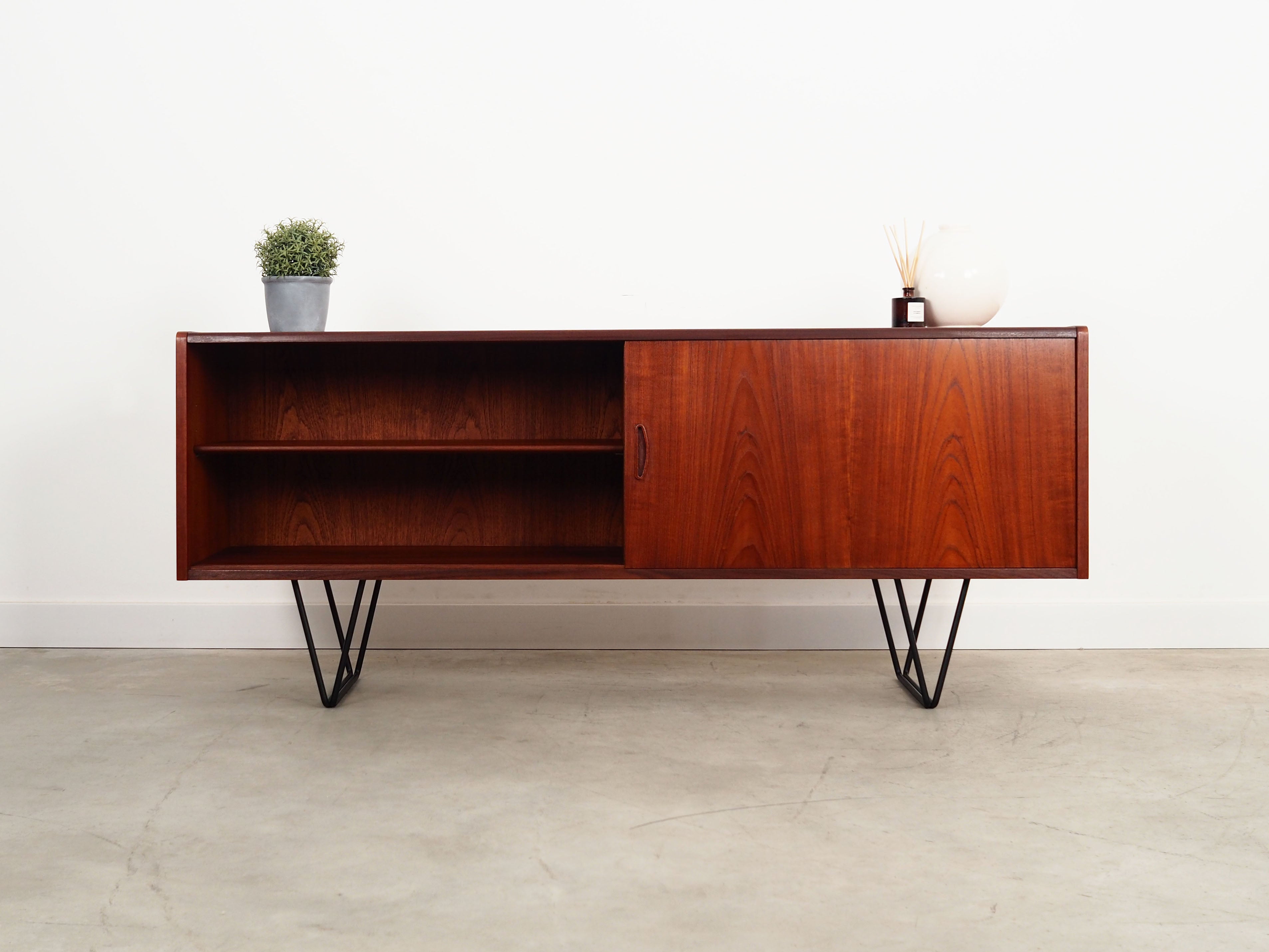 1970s_Danish_Teak_Sideboard_with_Sliding_Doors,_Two_Drawers,_Adjustable_Shelves