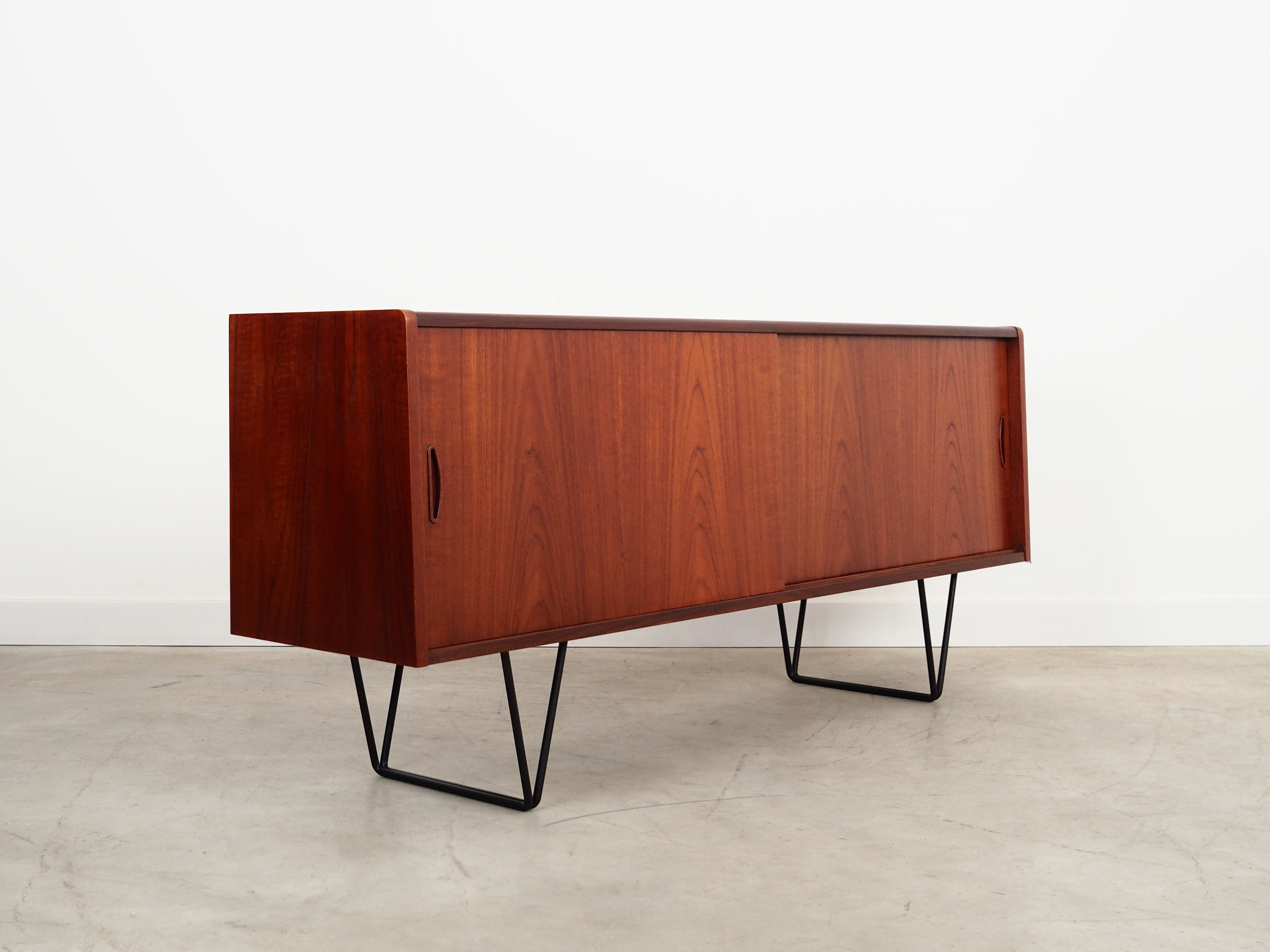 1970s_Danish_Teak_Sideboard_with_Sliding_Doors,_Two_Drawers,_Adjustable_Shelves