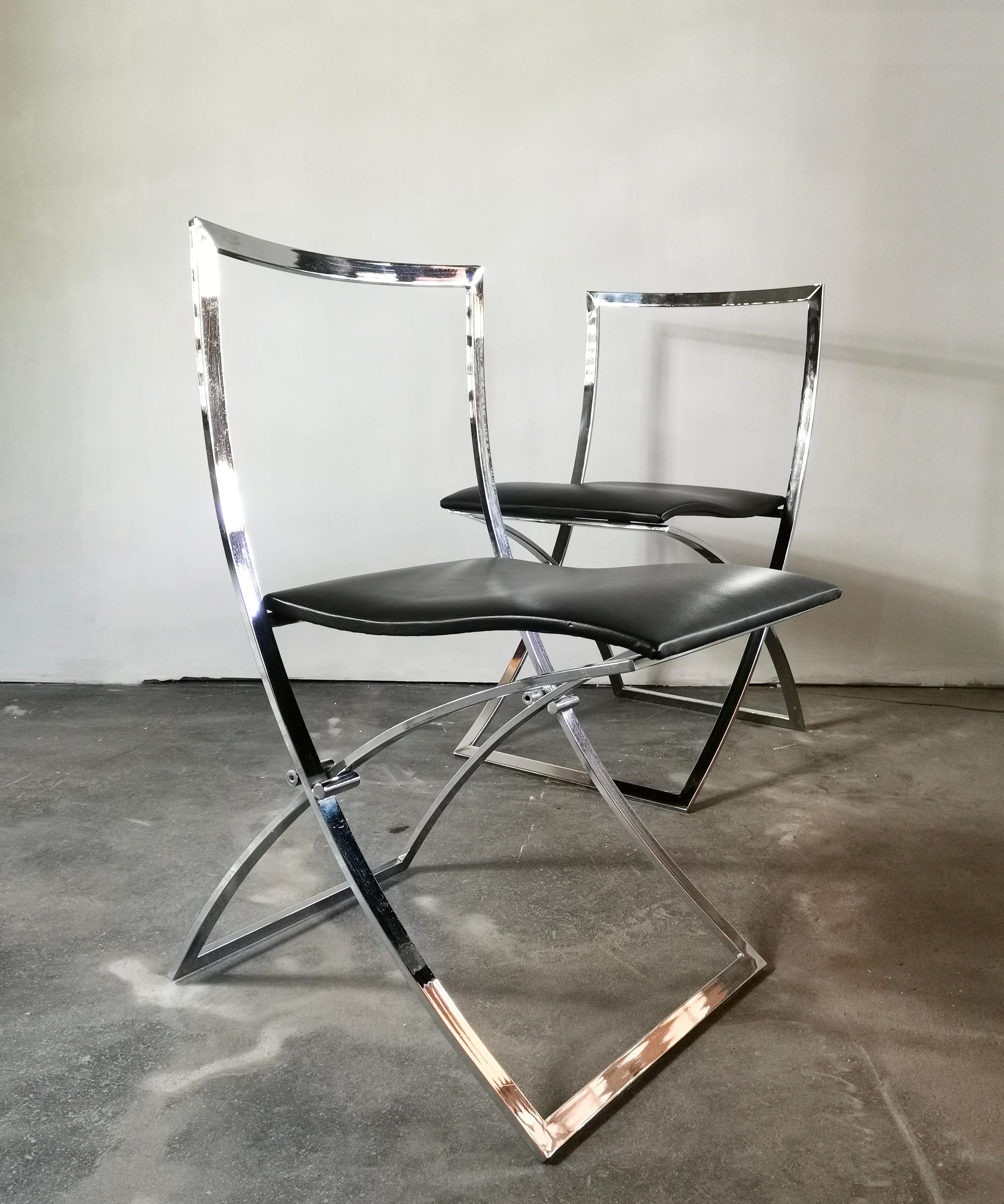 1970s_Set_of_4_folding_Dining_Chairs_Marcello_Cuneo,_Model_Luisa,