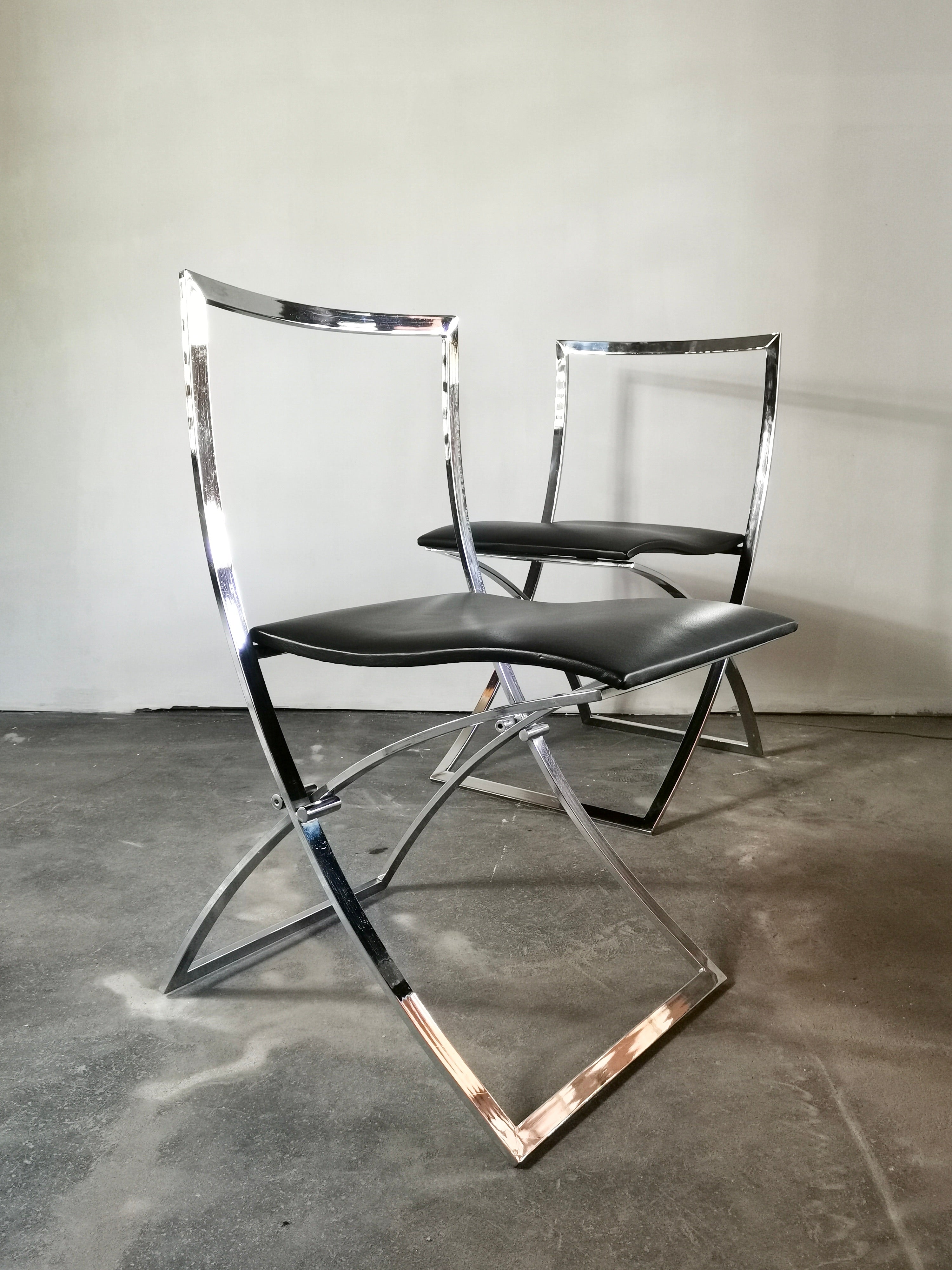 1970s_Set_of_4_folding_Dining_Chairs_Marcello_Cuneo,_Model_Luisa,