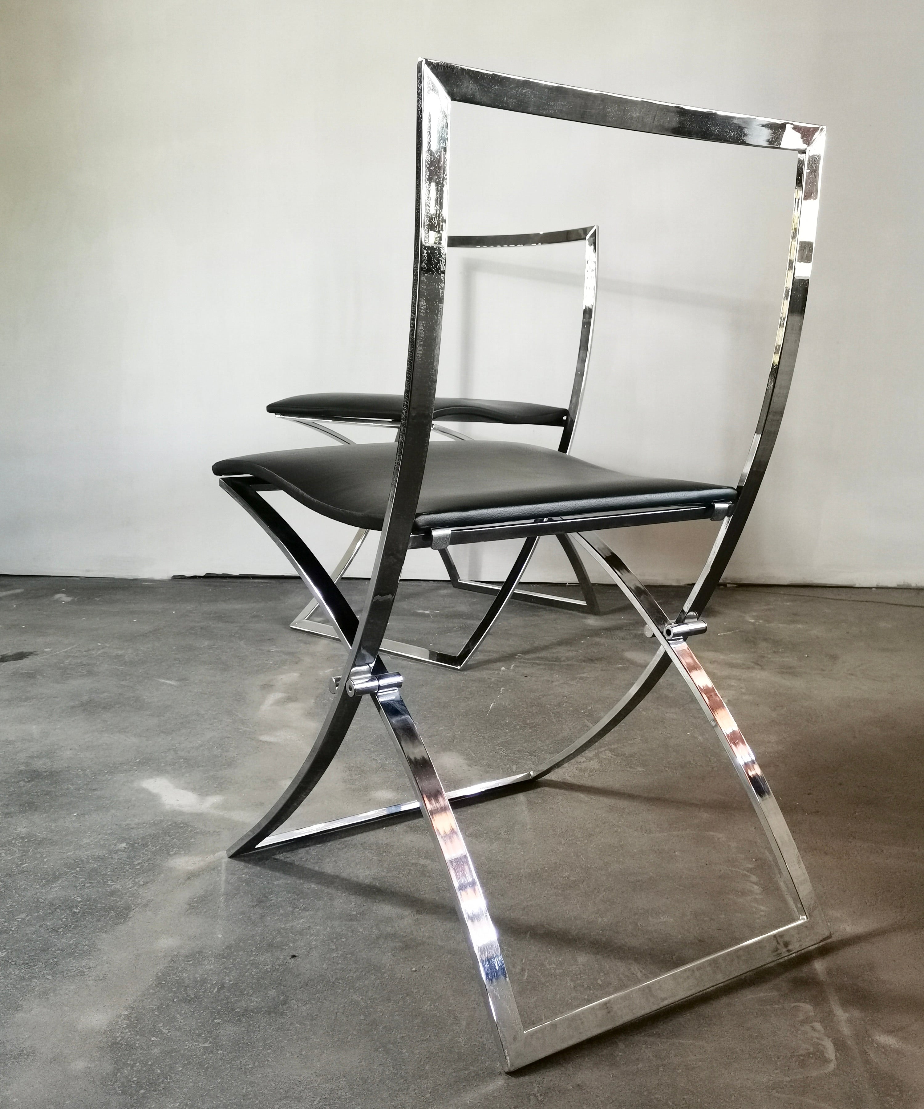 1970s_Set_of_4_folding_Dining_Chairs_Marcello_Cuneo,_Model_Luisa,