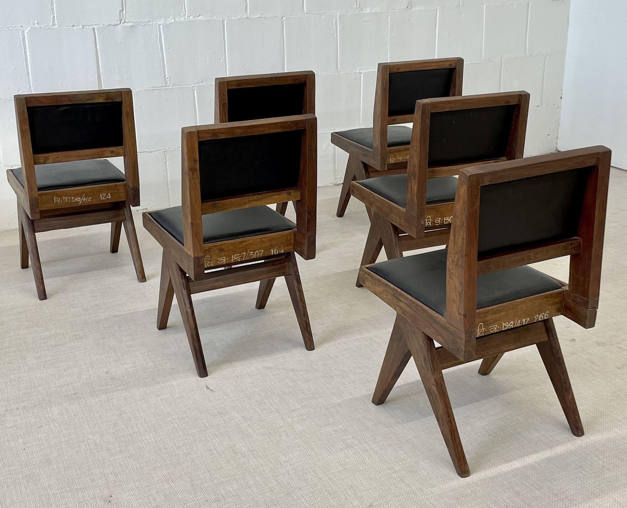 Set_of_6_Pierre_Jeanneret_Dining_Chairs,_French_Mid-Century_Modern_Teak,_Chandigarh