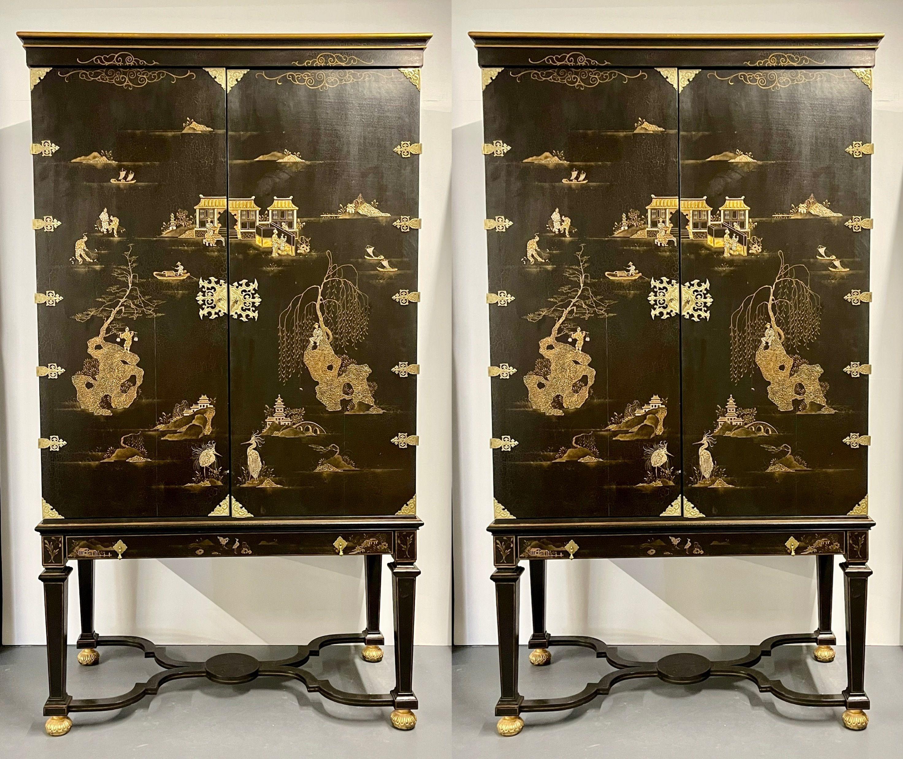 Set_of_2_of_Griswold_Cabinets_Armoires_in_Chinoiserie_Style,_Mid-20th_Century,_USA