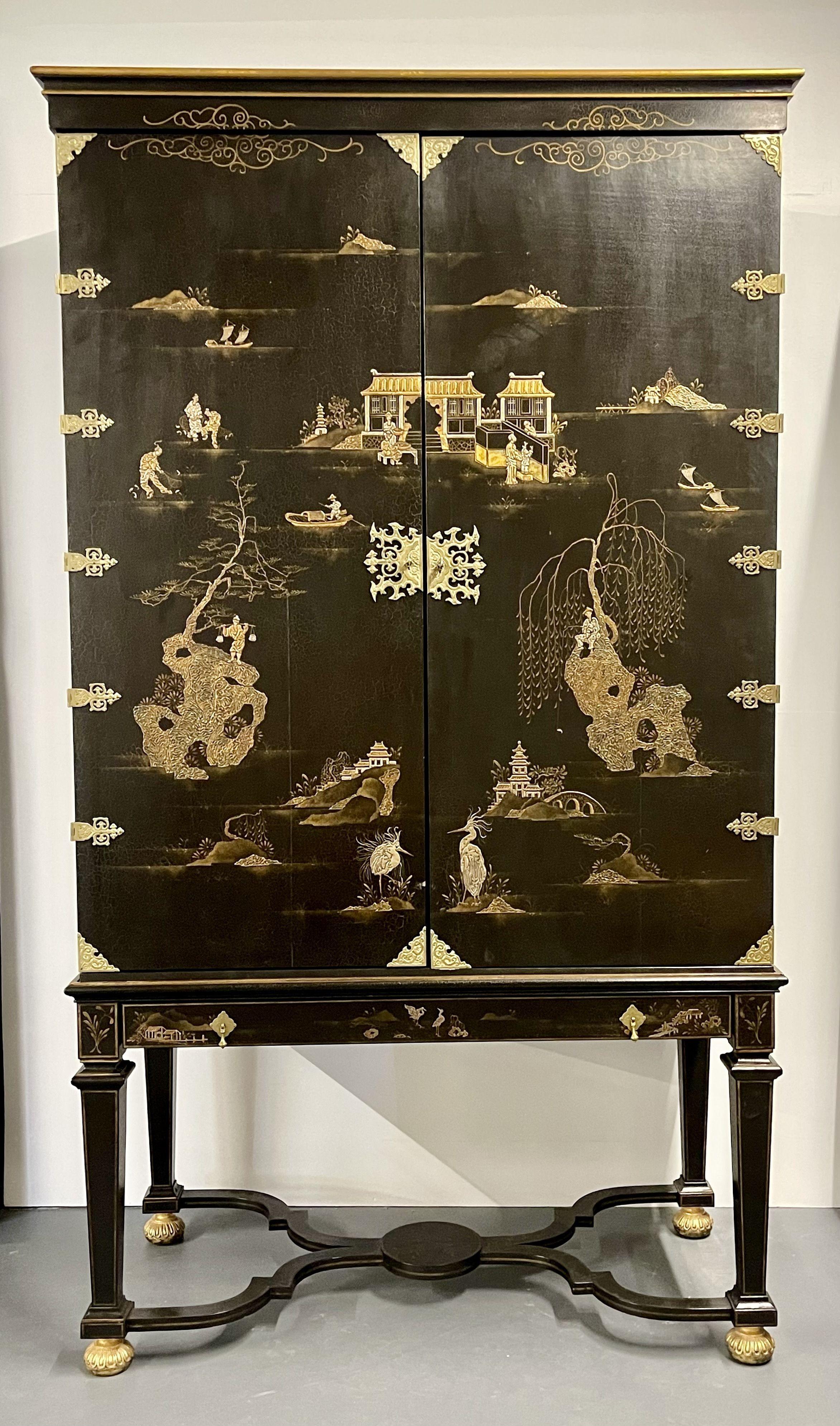 Set_of_2_of_Griswold_Cabinets_Armoires_in_Chinoiserie_Style,_Mid-20th_Century,_USA