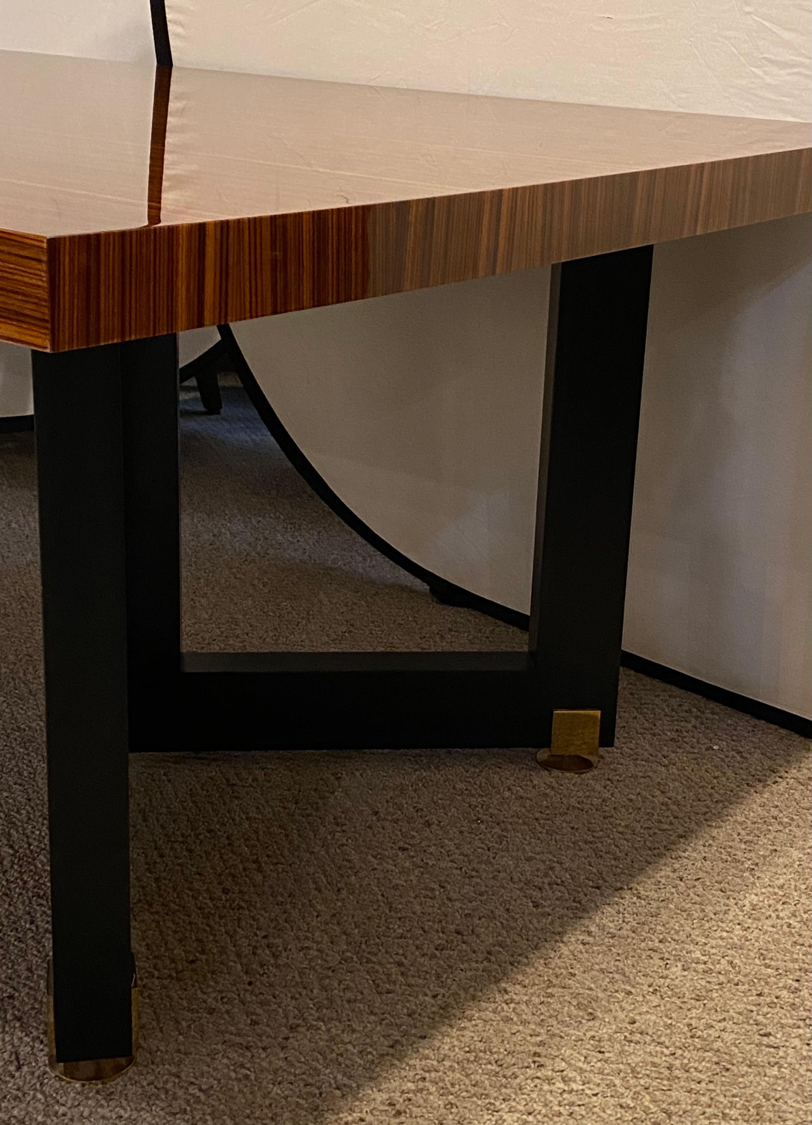 Lacquered_Zebrawood_&_Brass_Conference_Table_by_Lorin_Marsh,_2000s