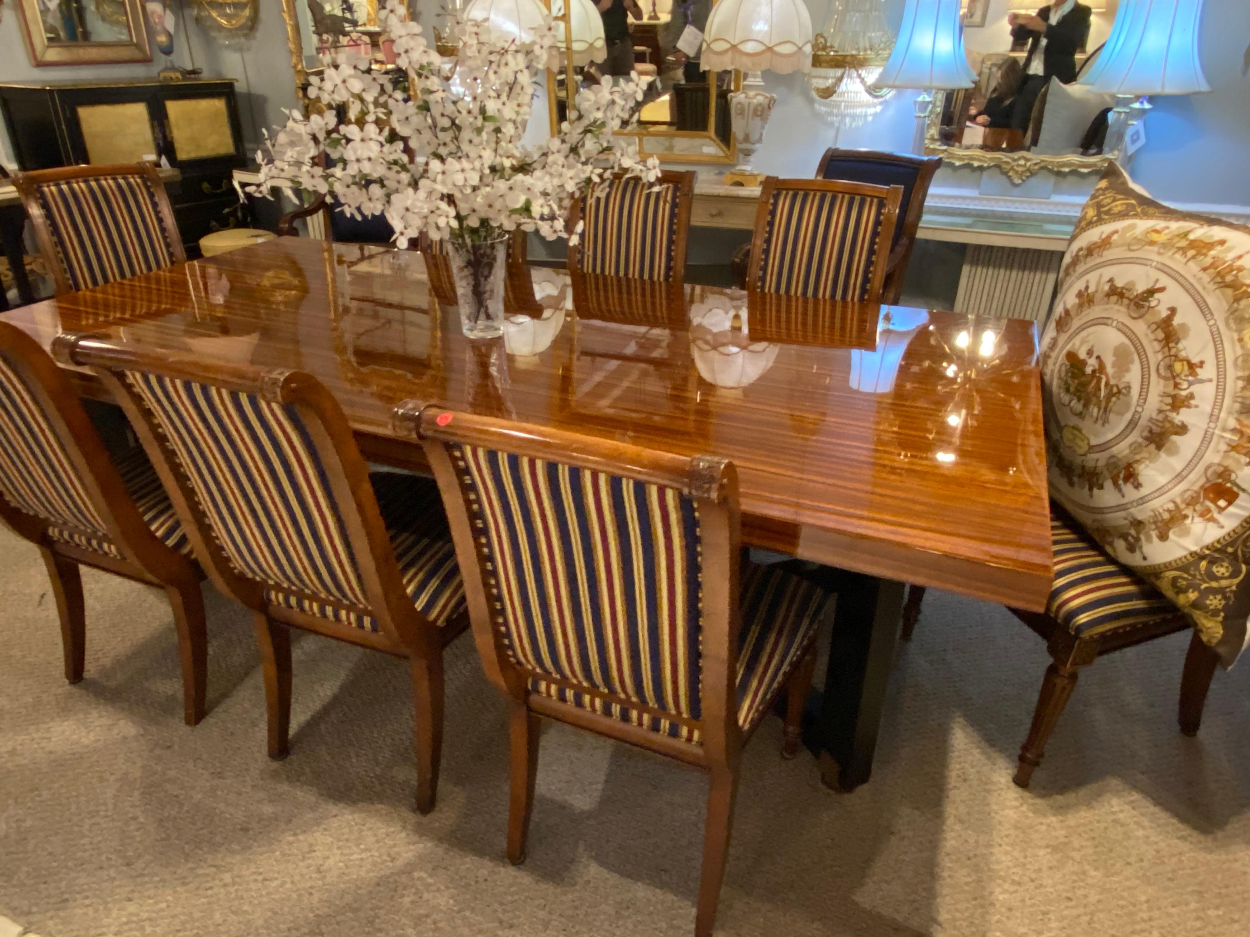 Lacquered_Zebrawood_&_Brass_Conference_Table_by_Lorin_Marsh,_2000s