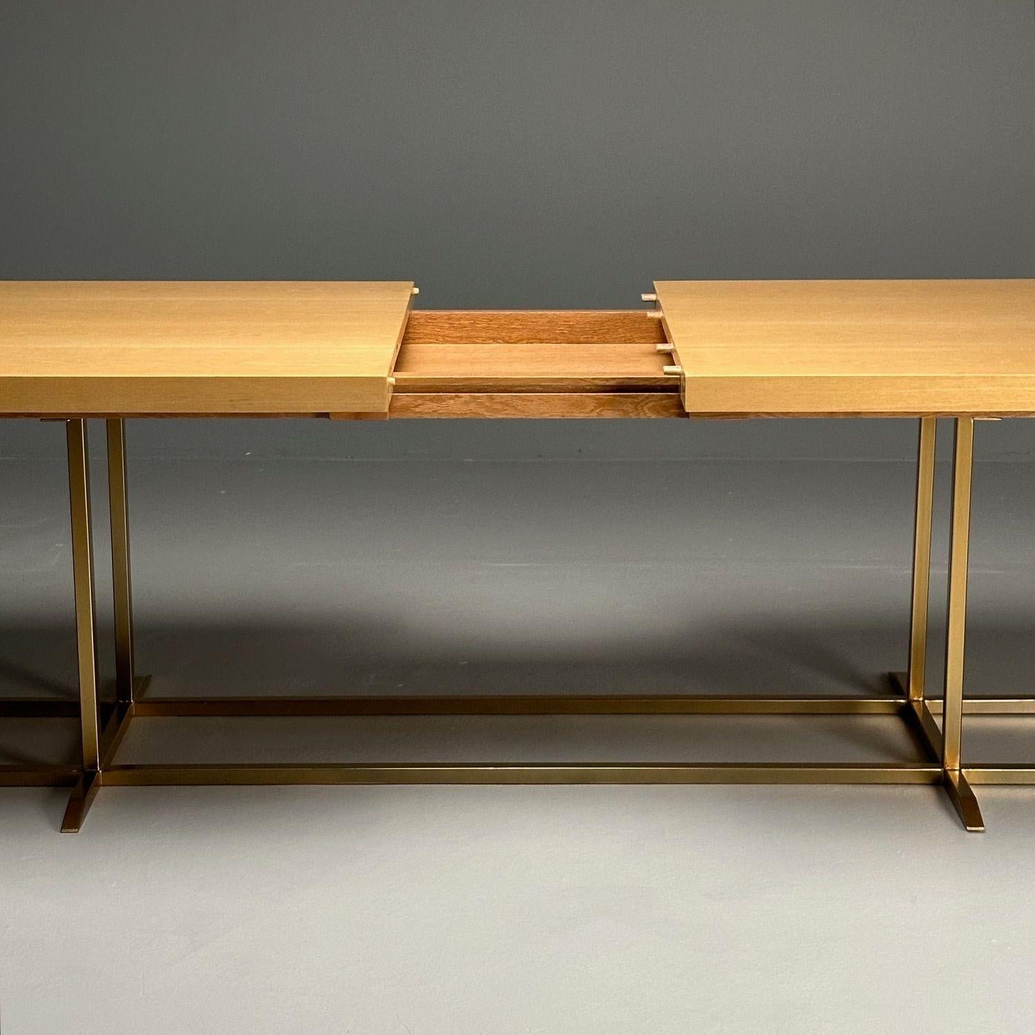 Contemporary_Ashwood_Veneer_Dining_Table,_Brass_Base