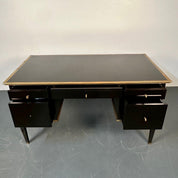 Mid-Century_Regency_Style_Executive_Desk,_Lacquered_Ebony_2000s_USA